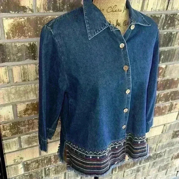 Mountain Lake women's Casuals denim top size S - Picture 6 of 12